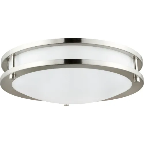 Sunlite® Round Flush Mount Ceiling Light Fixture, 24W, 1700 Lumens, 16" Dia., Brushed Nickel