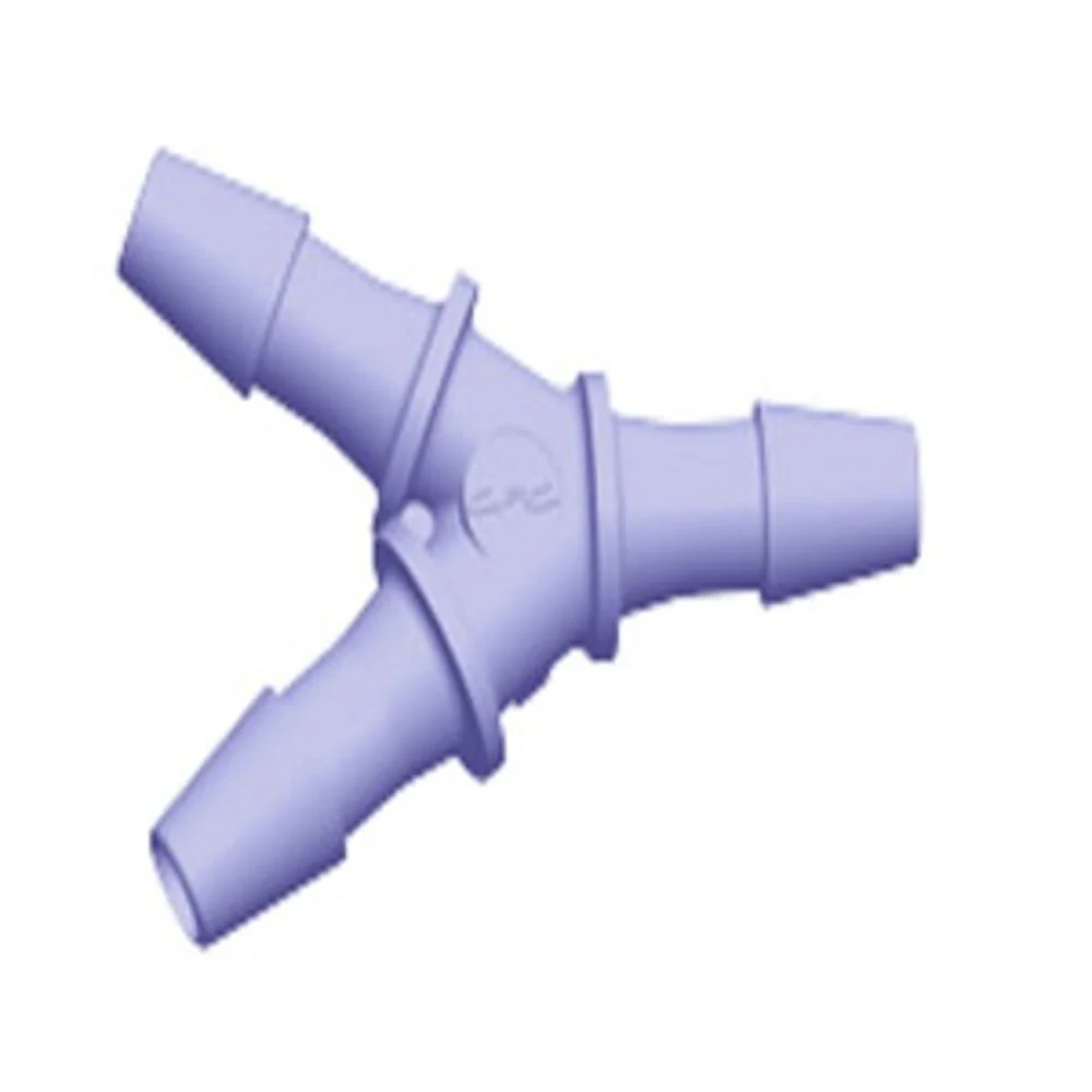 HY491 Y Fitting Purple Tint Polycarbonate 1/8 HB X 1/8 HB X 1/8 HB — Bag of 100