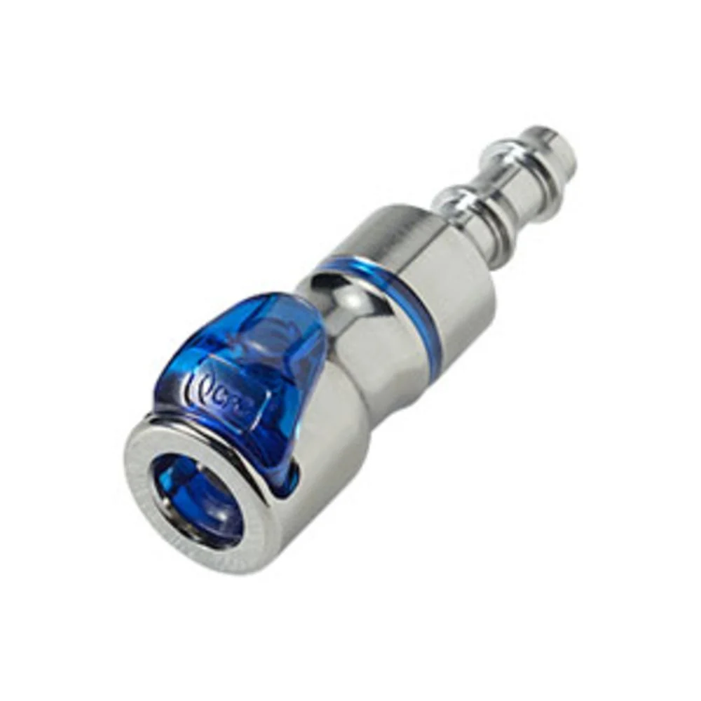 LQ2D1704LBLU Valved In-Line Locking Hose Barb Liquid Cooling Coupling Body 1/4" — Bag of 10