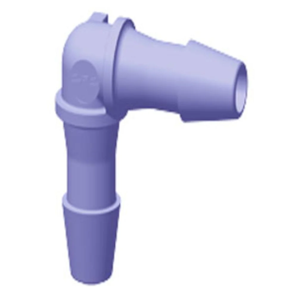 HE691 Elbow Fitting Purple Tint Polycarbonate 3/16 HB X 3/16 HB — Pack of 1000