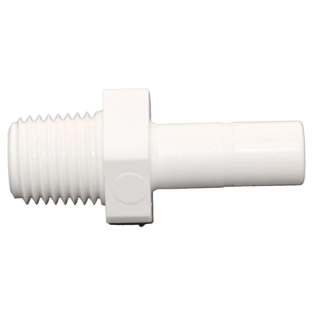 NeoFit - Polypropylene Natural White Stem Adapter 3/8" Stem x 1/4" NPTF — Single