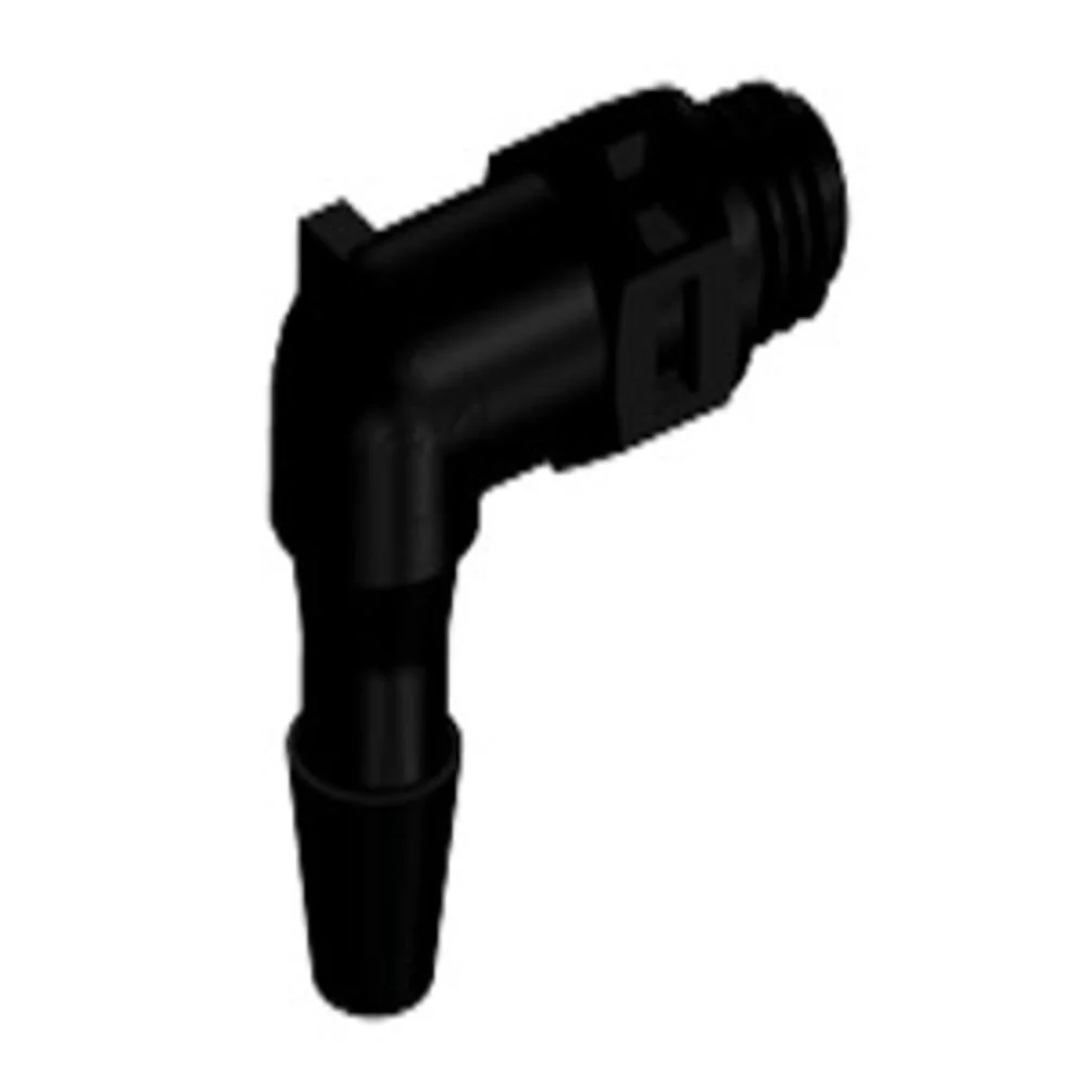 ME431 Elbow Fitting Black Nylon Tapered 10-32 X 1/8 HB — Single