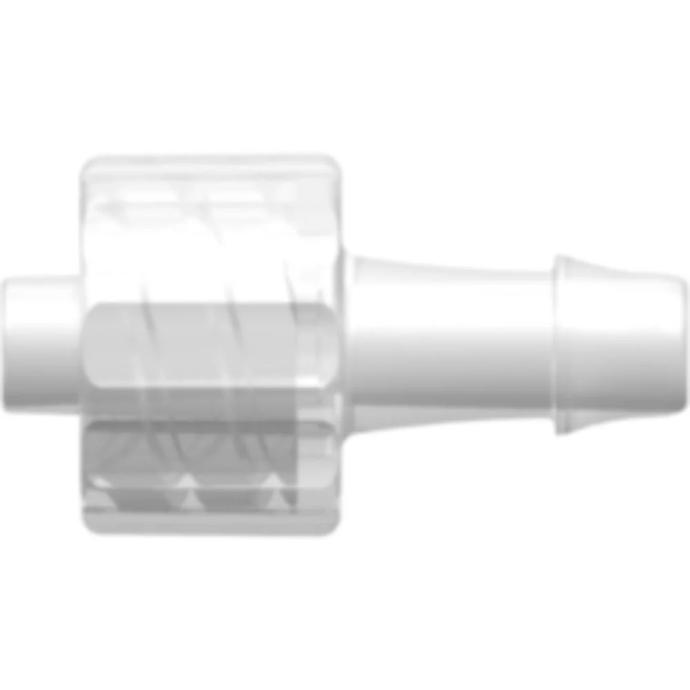 LinkTech Male Luer Integral Lock Ring to 500 Series Barb, 5/32" (4.0 mm) ID Tubing, Natural Polypropylene — Bag of 1000