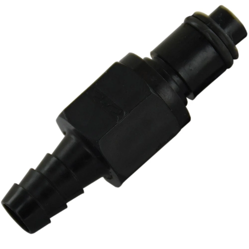 PLCD22005VB Valved In-Line Hose Barb Black Coupling Insert 5/16 ID Barb Viton O-ring — Bag of 25