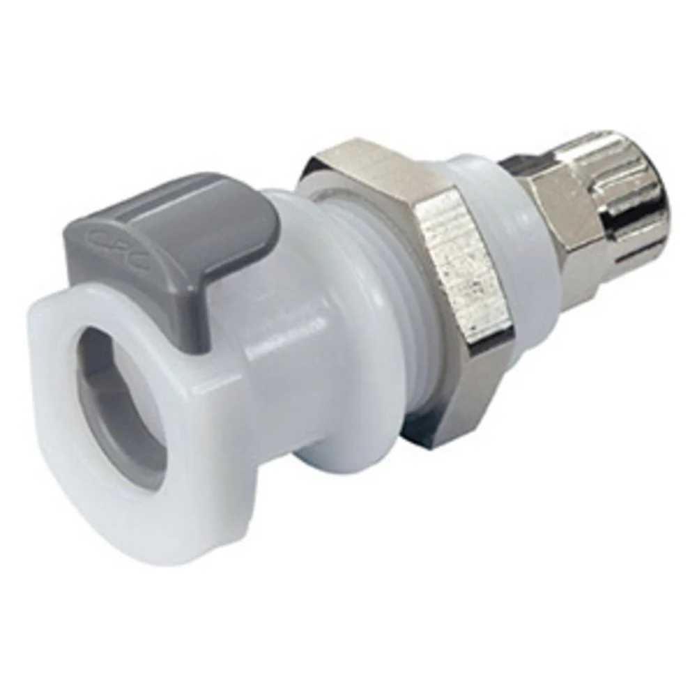 APCD12004 Valved Panel Mount PTF Coupling Body 1/4 PTF — Bag of 25