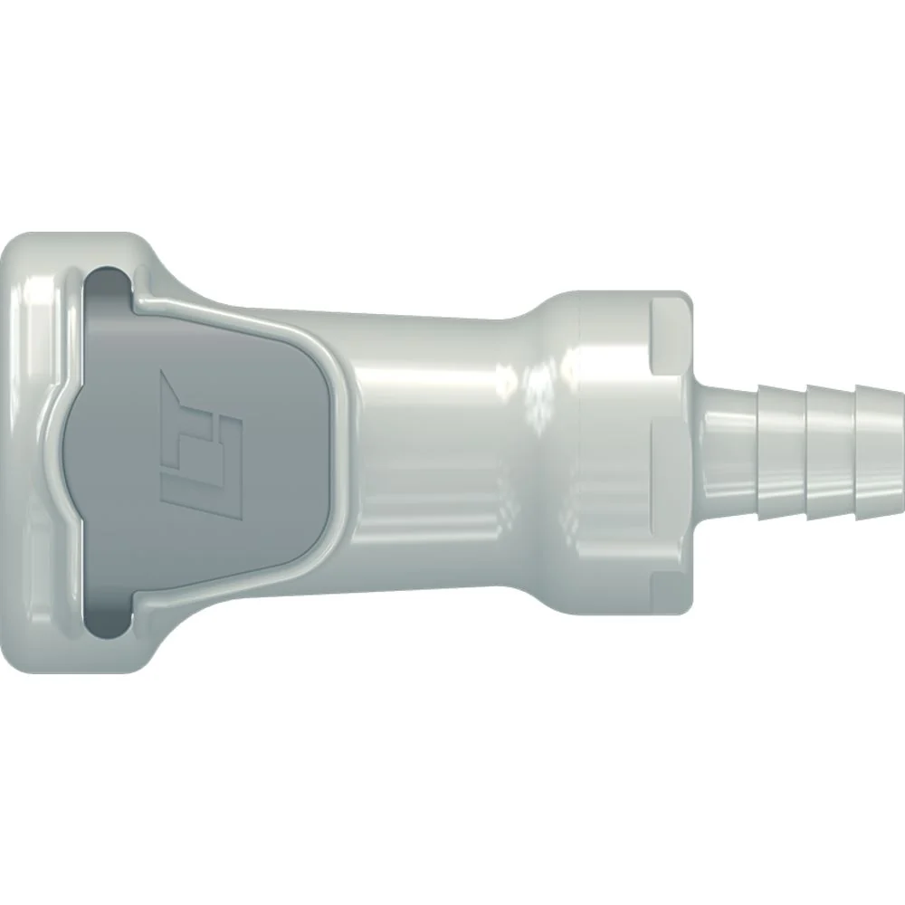 LinkTech 60PP Series Straight Female, Valved, 3/8" HB, Polypropylene, EPDM — Single