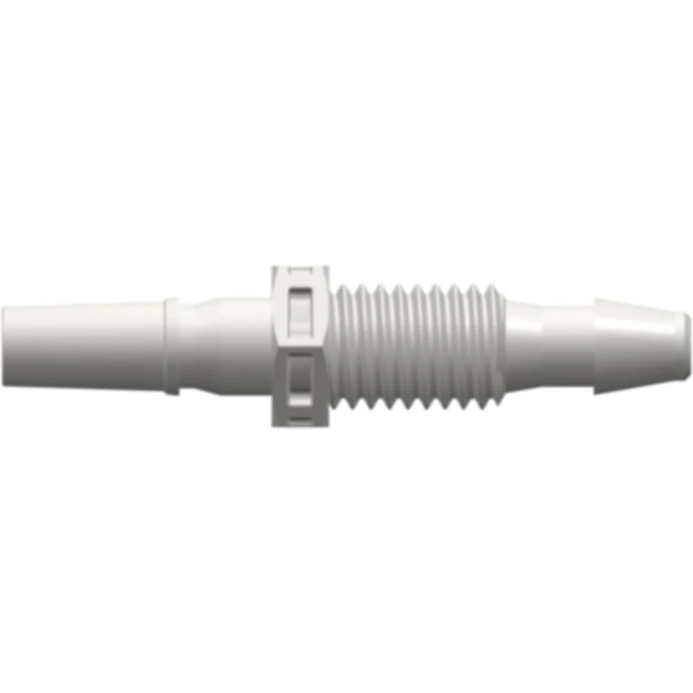 LinkTech Male Luer Panel Mount to 200 Series Barb, 1/4-28 UNF thread, 1/8" (3.2 mm) ID Tubing — Box of 10000