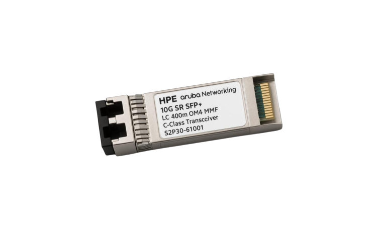 HPE Aruba Networking 10G SR SFP+ LC 400m OM4 MMF C‑Class Transceiver, Factory Sealed