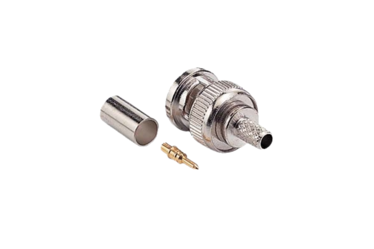 RG59/62 BNC Male Crimp-on Connector 3pcs