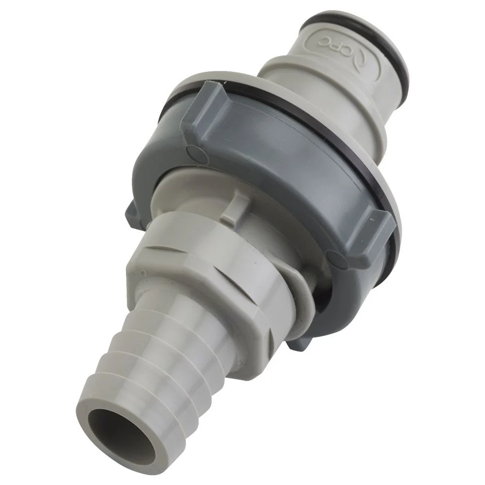 HFCD421012 Valved Panel Mount Hose Barb Coupling Insert 5/8 ID Barb — Pack of 100