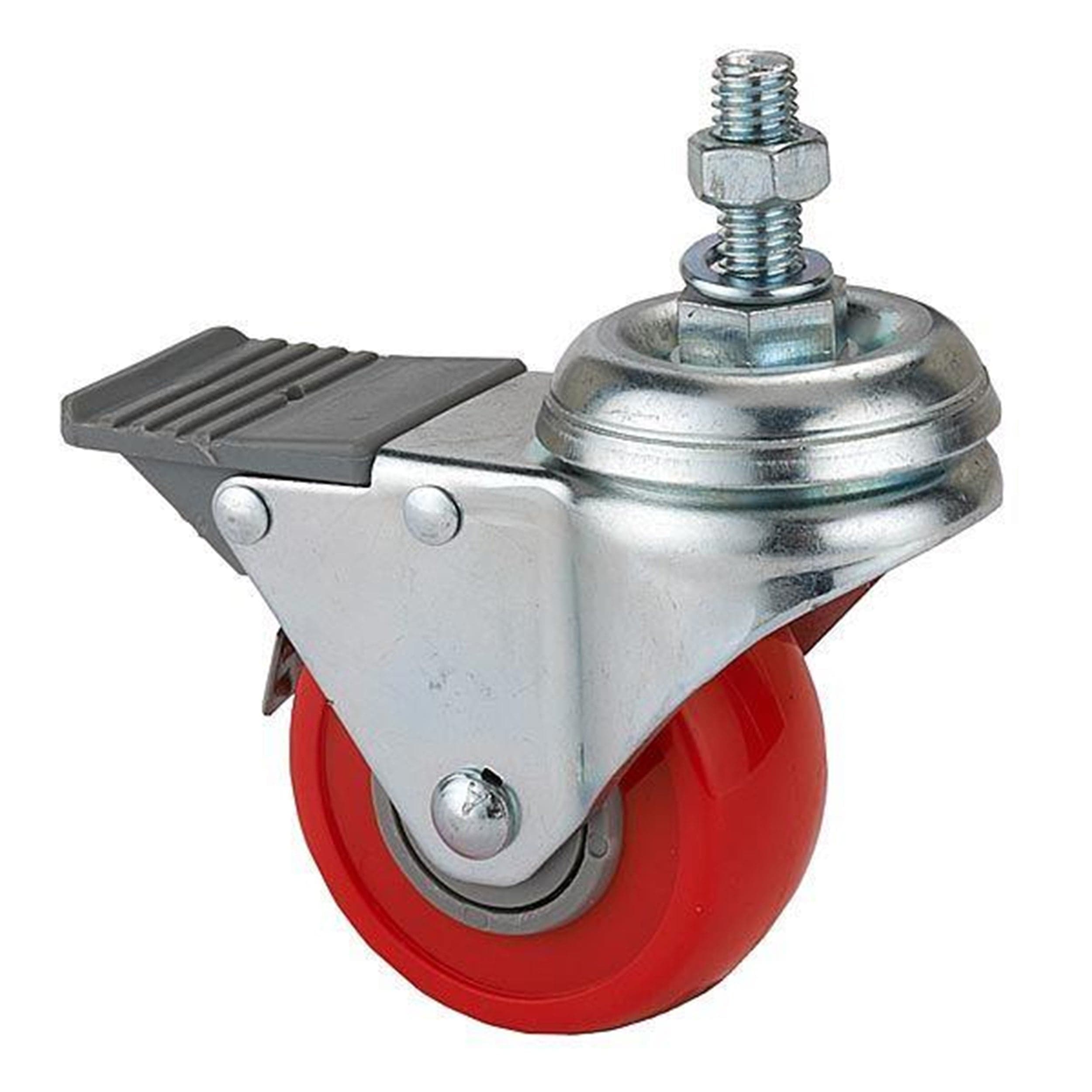 HD Caster - Double Locking - Swiveling - 2-1/2" - 3/8" Threaded Spindle
