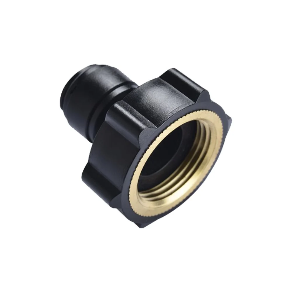NeoFit - Acetal Black Female Garden Hose Adapter 1/4" tube x 3/4" FHT (NH) - Flat Type — Bag of 10