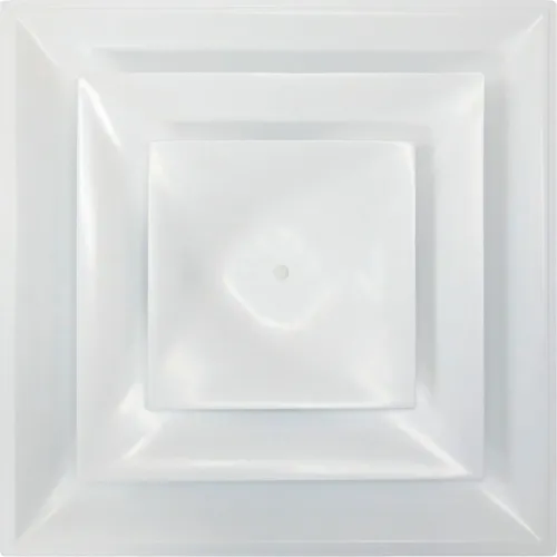 American Louver Fire Rated UL2043 White Cone Diffuser for 10" Duct, STR-C-10W-FR