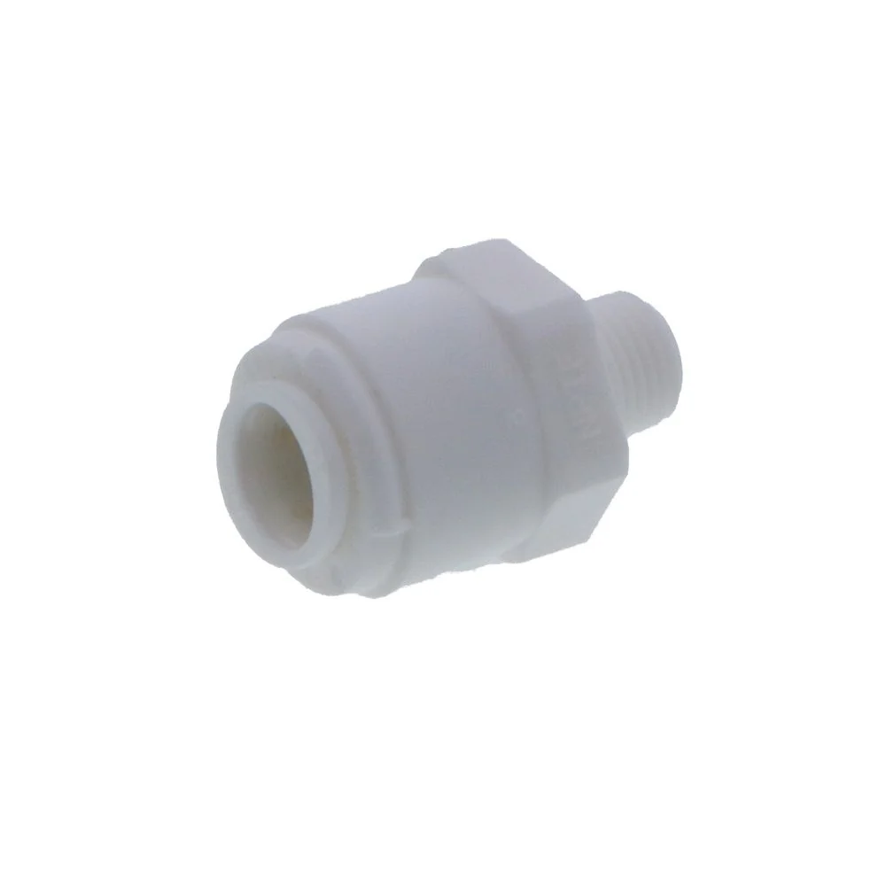 White DMfit Straight MNPT Male - 3/8 Push-In x 1/8 MNPT — Bag of 10