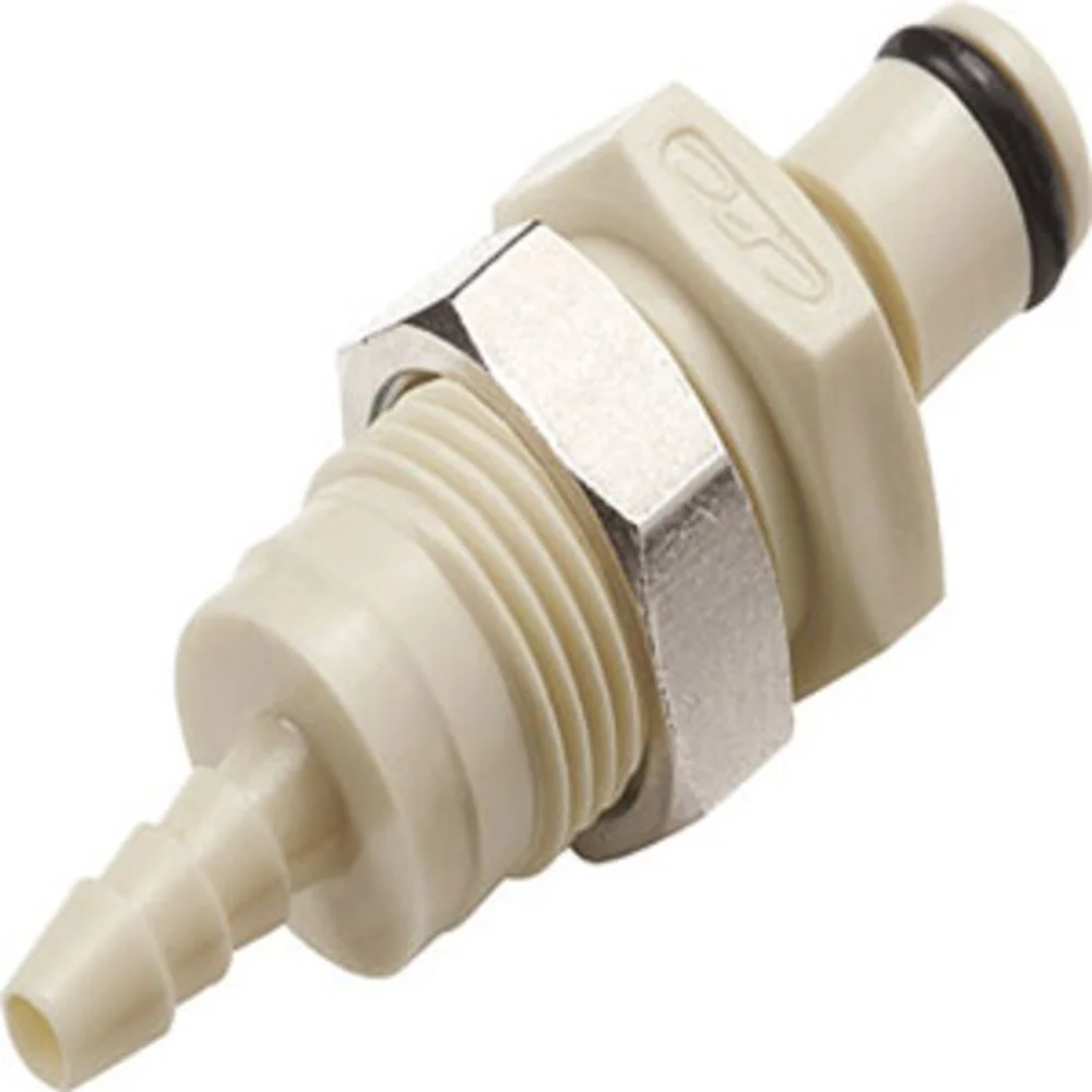 PMC420212 Non-Valved Panel Mount Hose Barb Coupling Insert 1/8 ID Barb — Pack of 250