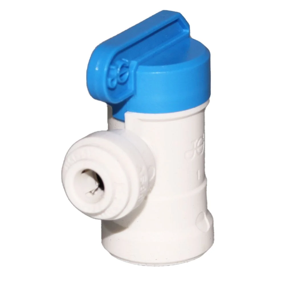 John Guest Shut-Off Valve-Polypro Elbow NPTF - 1/4 x 1/4 NPTF — Box of 200