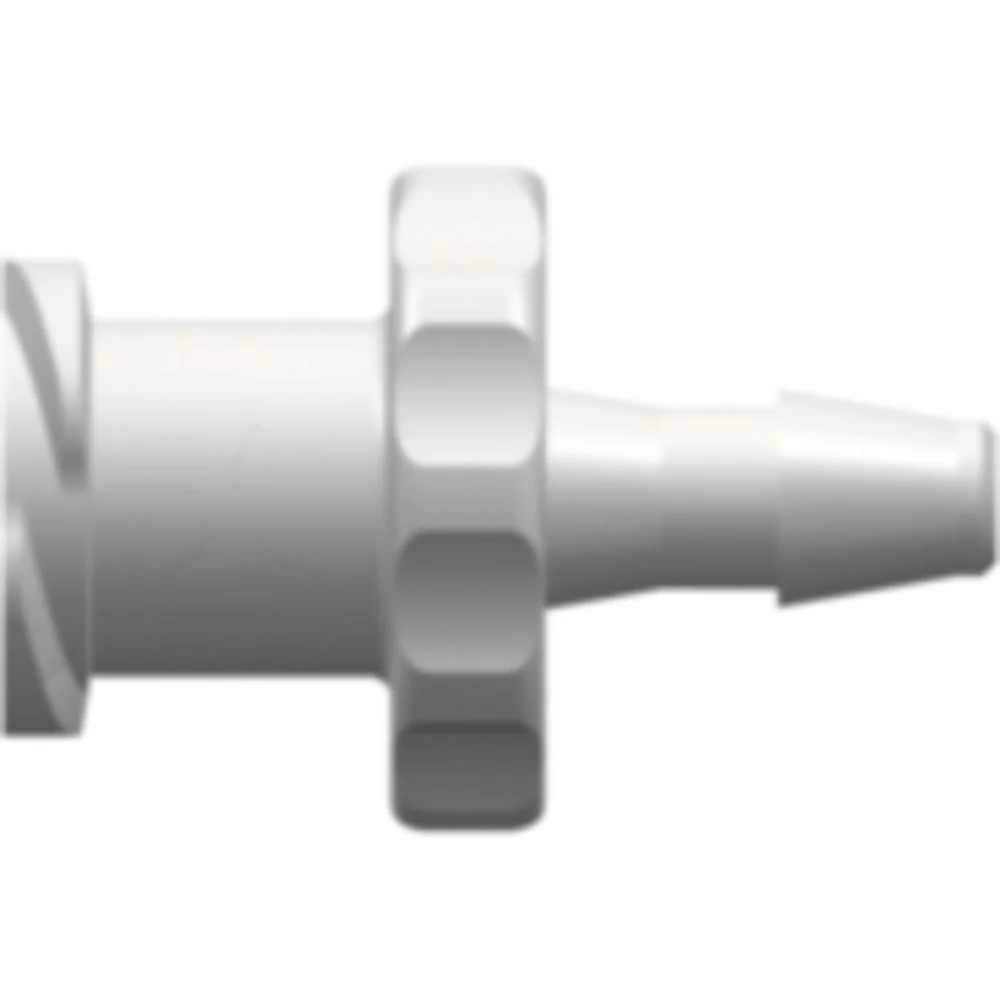 LinkTech Female Luer Thread Style to 200 Series Barb, 3/32" (2.4 mm) ID Tubing, White Nylon — Single