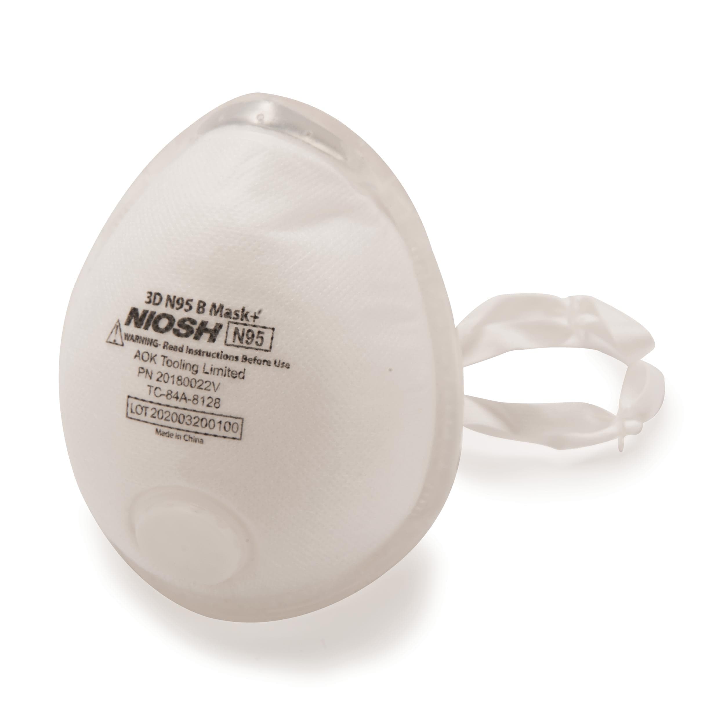 N95 3D+ Valved Mask with 360-Degree Silicone Seal - Medium