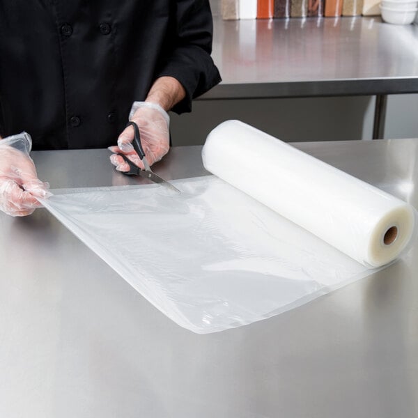 ARY VacMaster 947162 15" x 50' Roll of Full Mesh External Vacuum Packaging Bags 3 Mil
