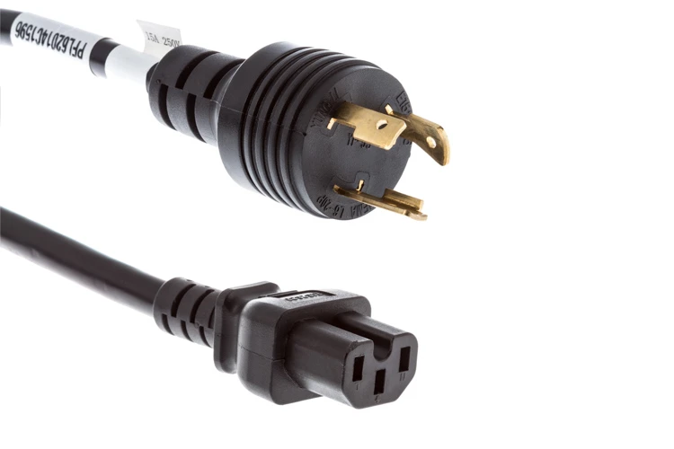 AC Power Cord, L6-20P to C15, 14AWG, 12ft, Black