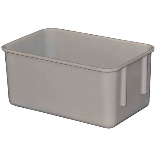 MFG Tray Molded Fiberglass Toteline Nesting Tote, 9-3/4"L x 6-1/8"W x 4-1/2"H, Gray