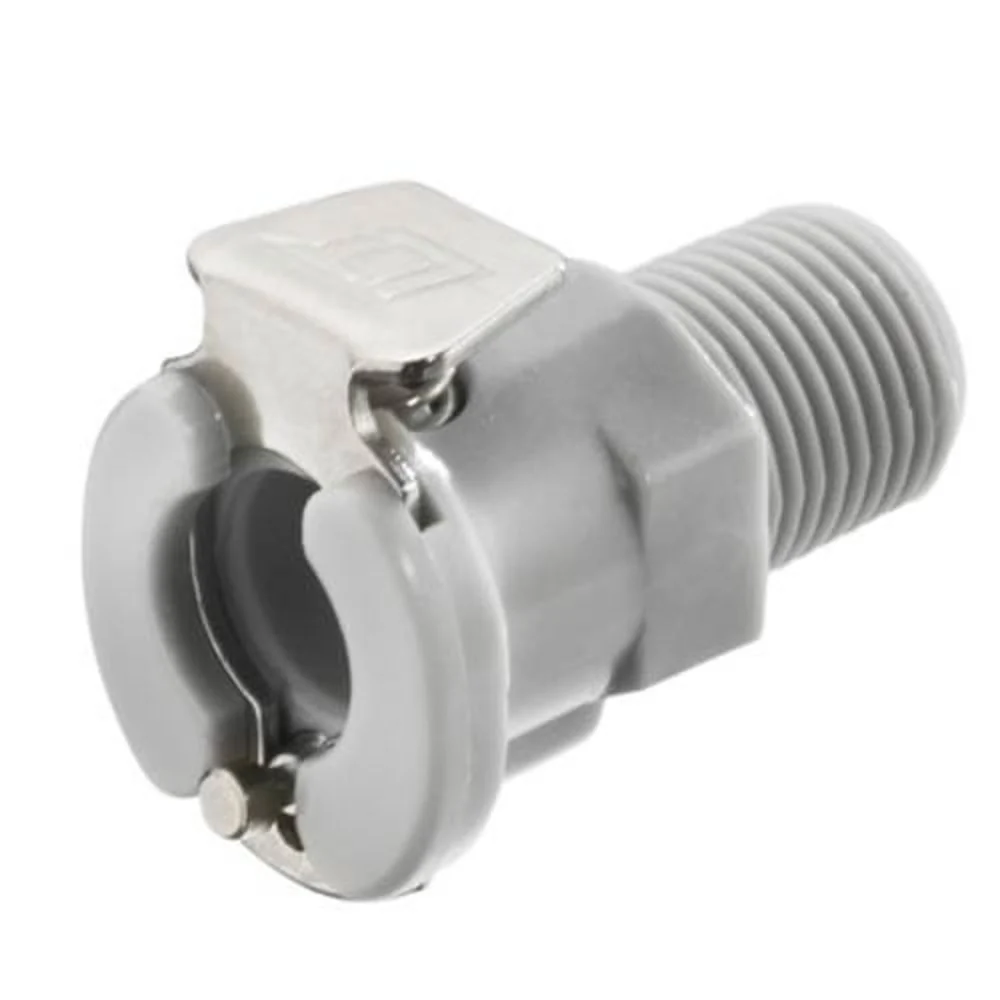 LinkTech 20PP Series Male Thread Female, Valved, 1/4" NPT, Molded Almond Color, Polypropylene, EPDM — Box of 1000