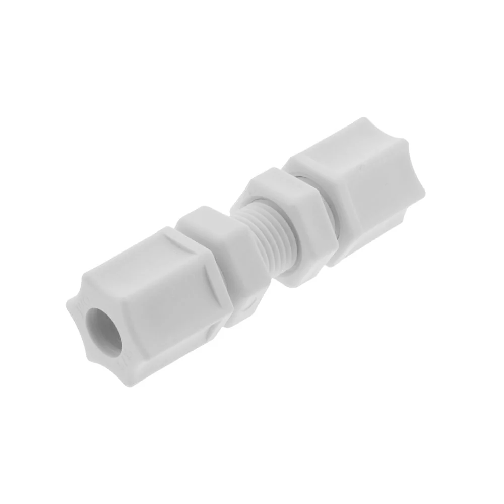 JACO 20-5-P-PG Polypropylene Bulkhead Union 5/16 OD Tube x 5/16 OD Tube — Single