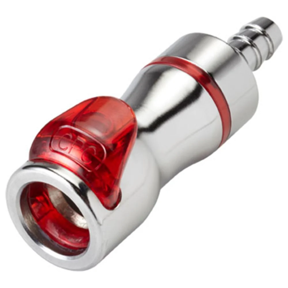 LQ4D17006RED Valved In-Line Liquid Cooling Coupling Body 3/8 ID Barb Warm Red — Pack of 100