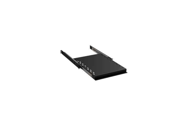 Heavy Duty 24in Depth Rack Mountable Sliding Shelf - Solid