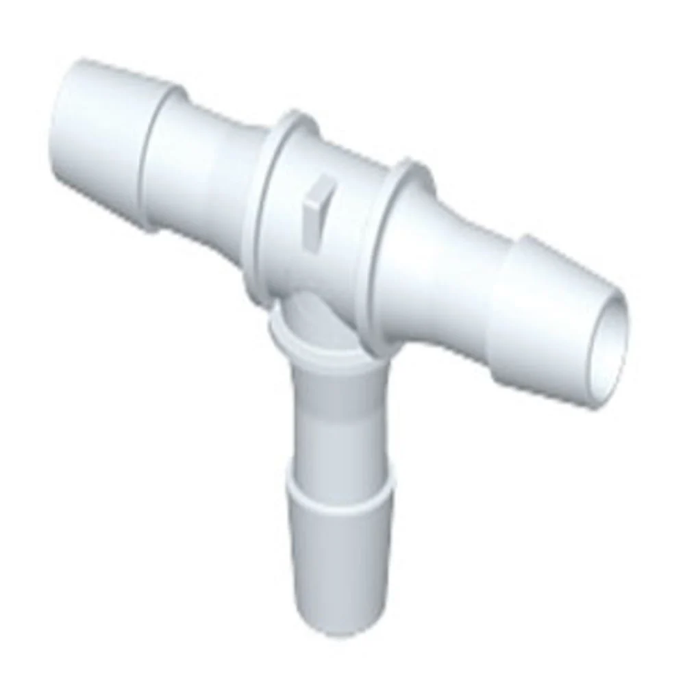 HT1270 Tee Fitting Natural PVDF 3/8 HB x 3/8 HB x 3/8 HB — Pack of 1000