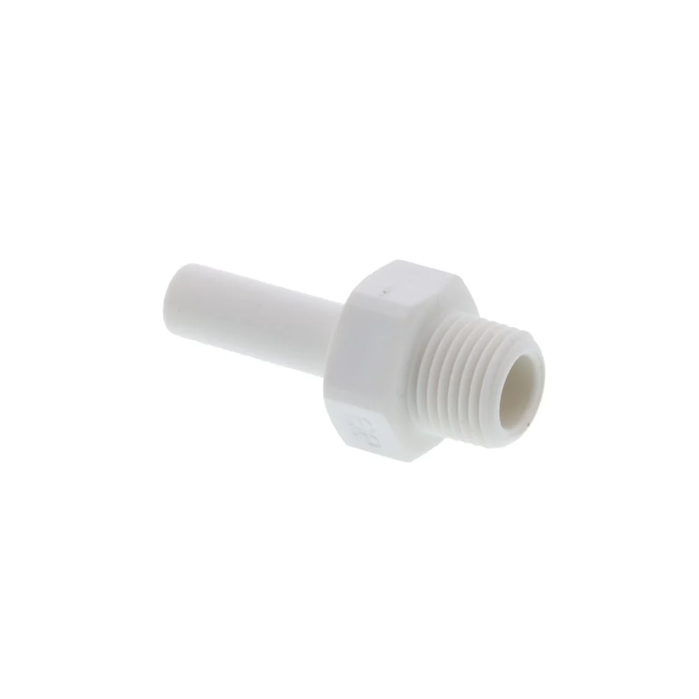 John Guest Stem Adapter Polypro - 1/4 x 1/8 NPTF — Box of 500