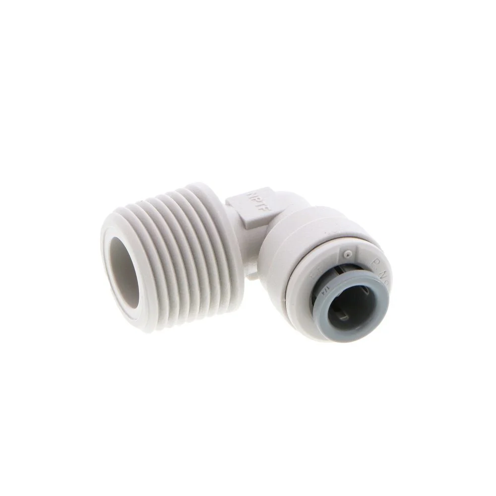 John Guest Fixed Elbow NPTF - 1/4 x 3/8 NPTF — Single