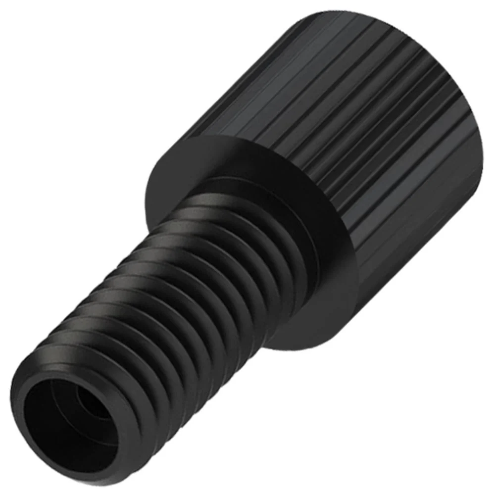 Nut for PMC12 Series Coupling Inserts - 1/4-28 Polypropylene for 1/8" Tubing — Bag of 25