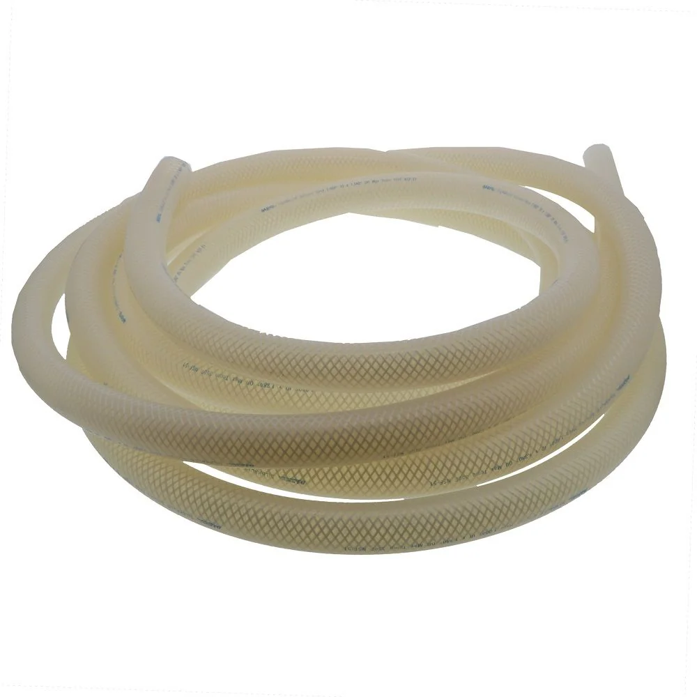 Silbrade Braid Reinforced Silicone Tubing 1 ID x 1.380 OD x 1' — 25 Foot
