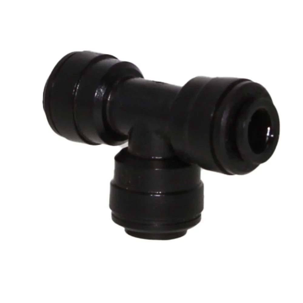 John Guest Union Tee BLACK ACETAL - 22mm — Box of 20