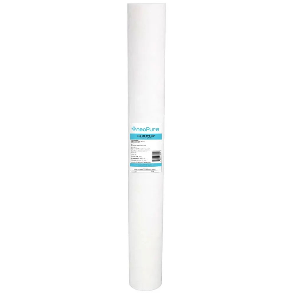 Neo-Pure MB-25195-50 19.5" Polypropylene Sediment Depth Filter 50 mic — 20-Pack