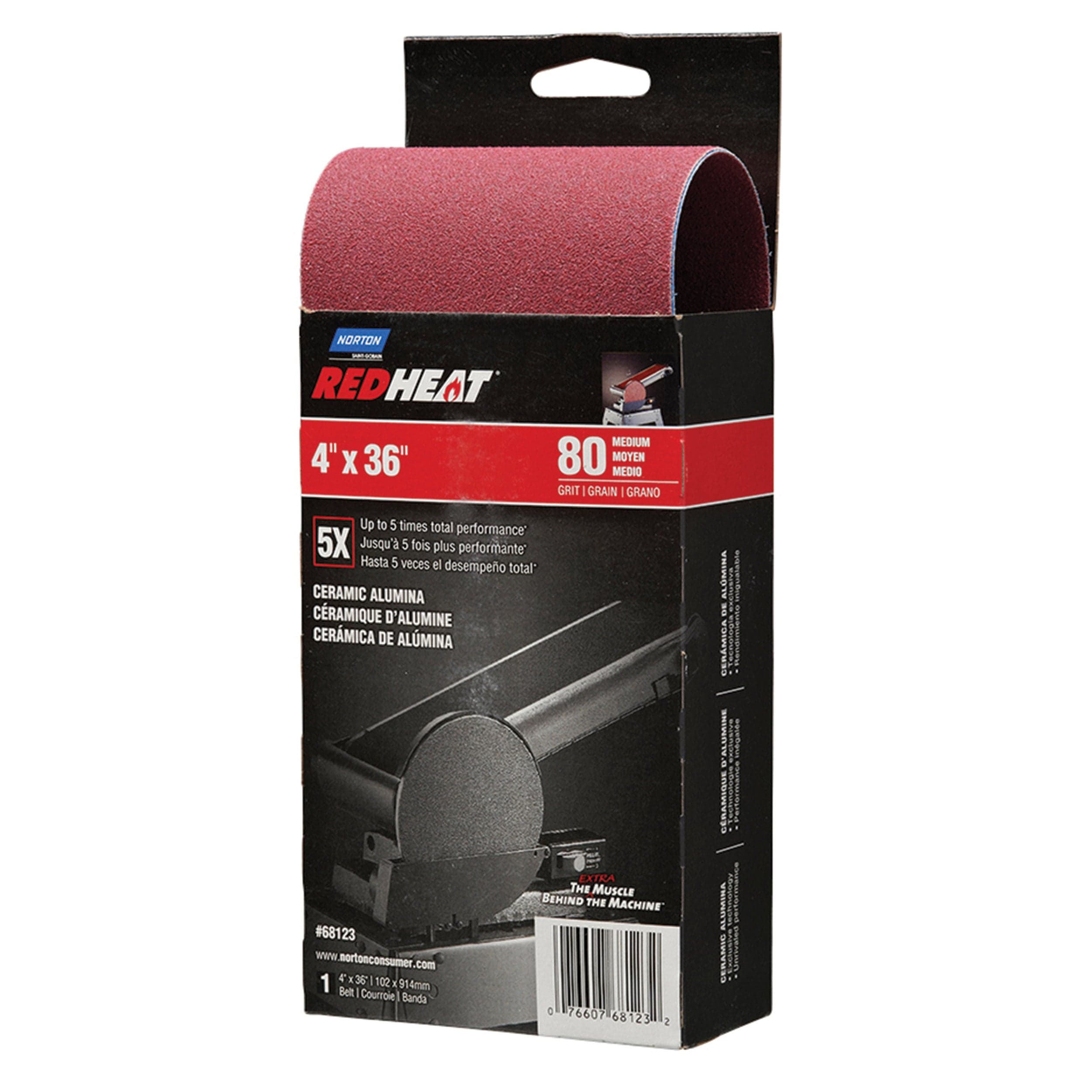 Redheat Ceramic Sanding Belt — 6" x 48" / 120 Grit