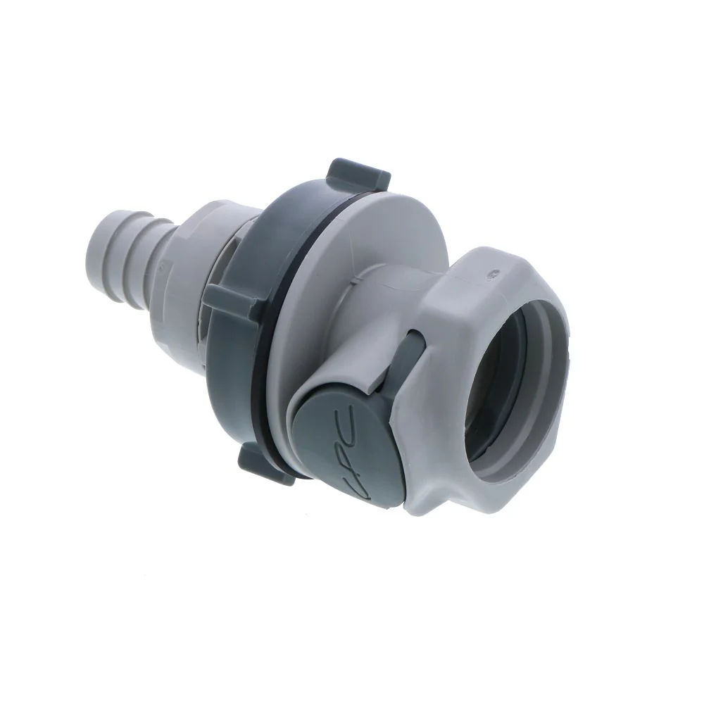 HFC16812 Panel Mount Hose Barb Coupling Body 1/2 ID Barb — Bag of 10