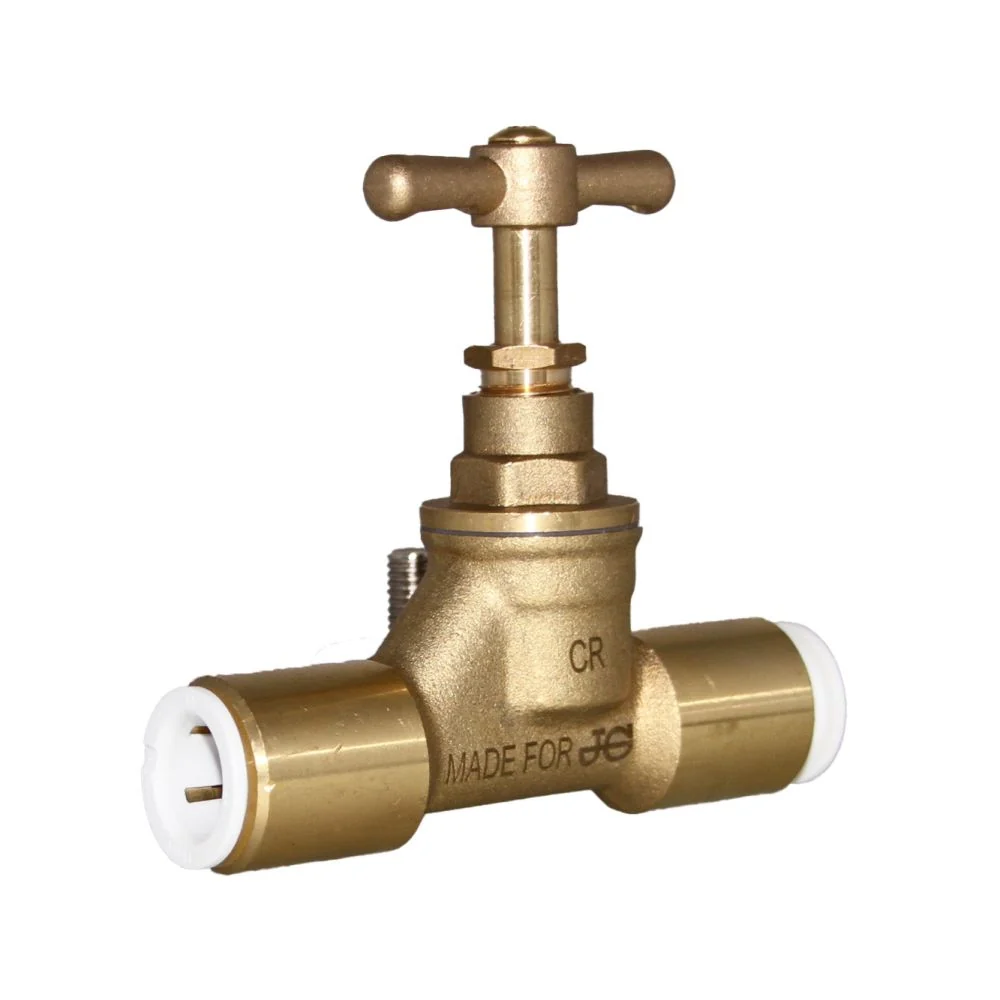 John Guest Brass Stop Valve - 15mm — Single