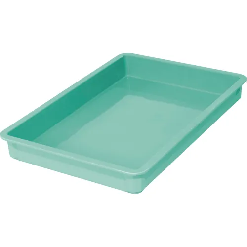MFG Tray Molded Fiberglass Toteline Stacking Tote, 25-3/4"L x 17-3/4"W x 4-1/2"H, Green