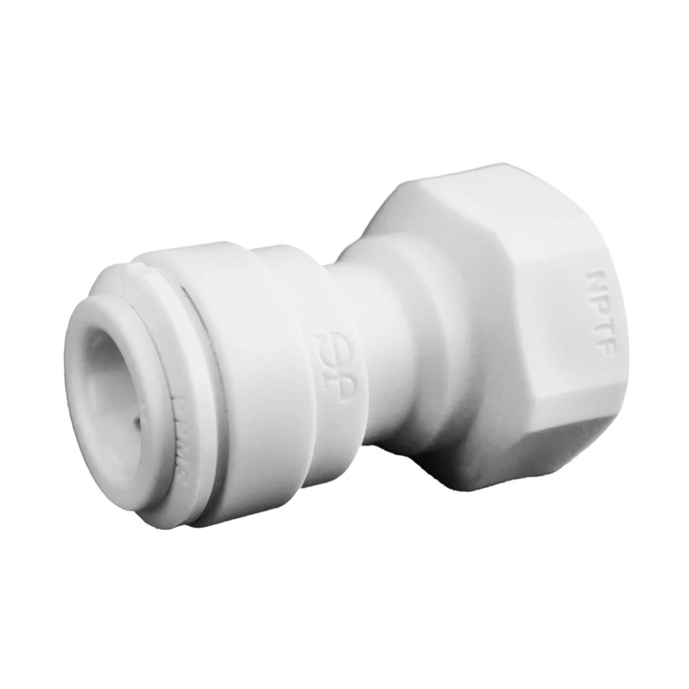 John Guest Female Adapter NPTF Polypro - 3/8 x 1/4 NPTF — Bag of 10