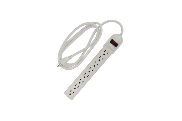 6Ft 8-Outlet Surge Protector 14AWG/3, 15A, 90J