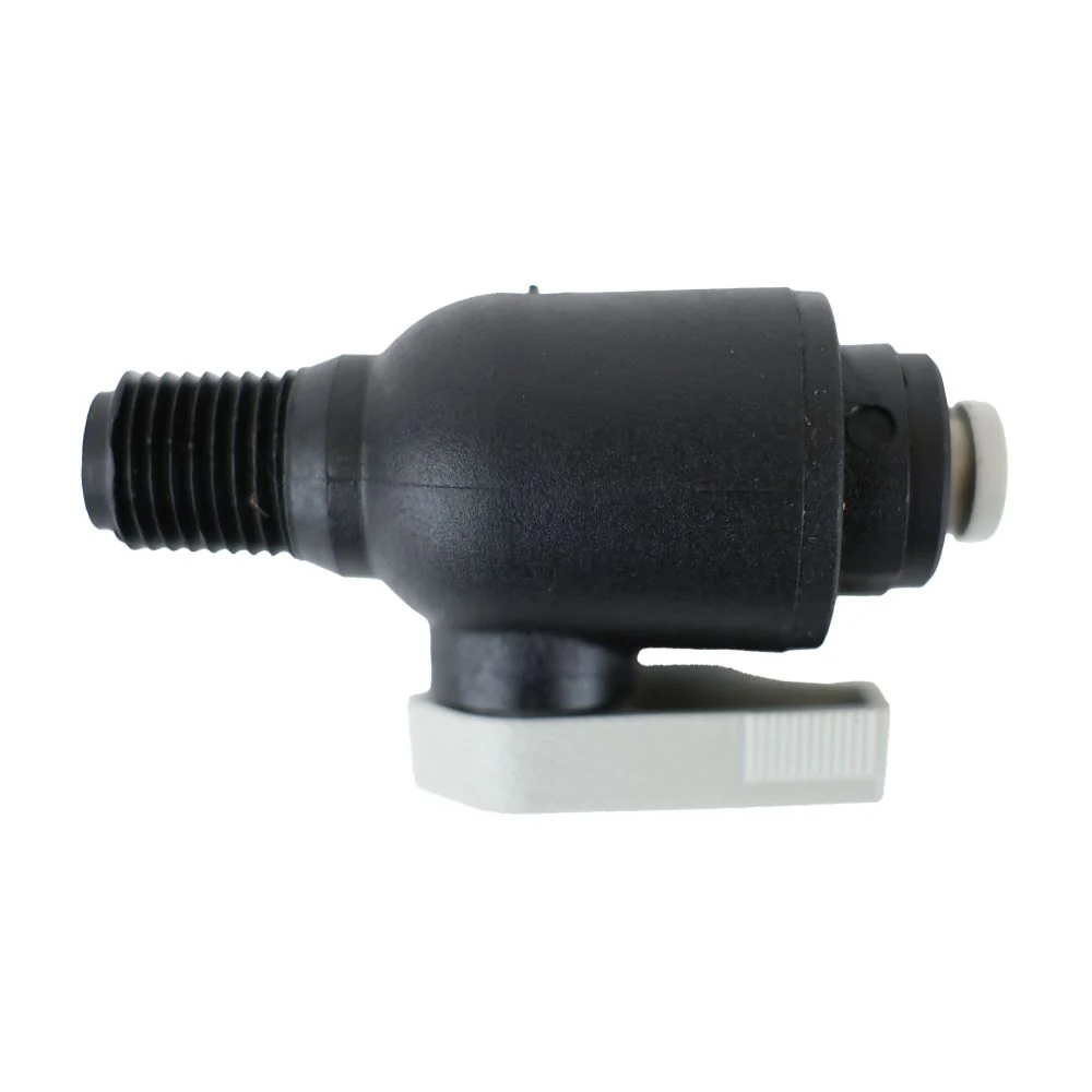 Parker PPB4VMC4-MG Black Valve Male Connector - 1/4 QC x 1/4 MPT — Single