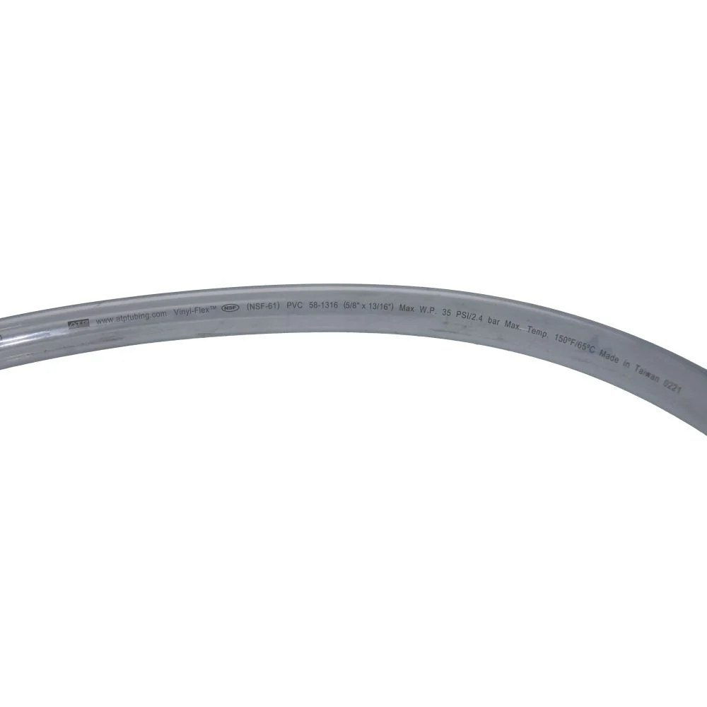 Clear Flexible PVC Tubing 5/8 ID x 13/16 OD — 50 Feet