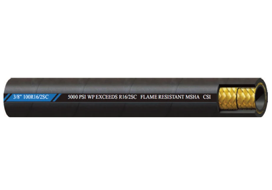 5/8" R16 by Couplamatic | Import Two Wire Hi-Pressure Extremely Flexible Hydraulic Hose | SAE 100R16/DIN 2SC | 5/8" ID — 75' Exact Length