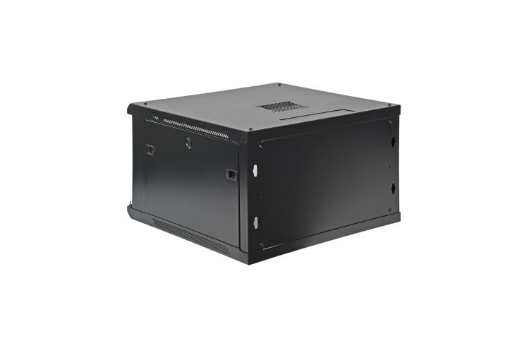 6U 19in Wall-Mount Rack Cabinet, Glass Door 21.4in Depth, Flat Box