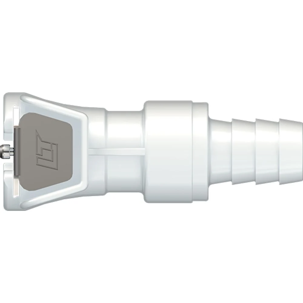 LinkTech 40AC Series Straight Female, Non-valved, 3/8" HB, Natural Acetal — Box of 1000