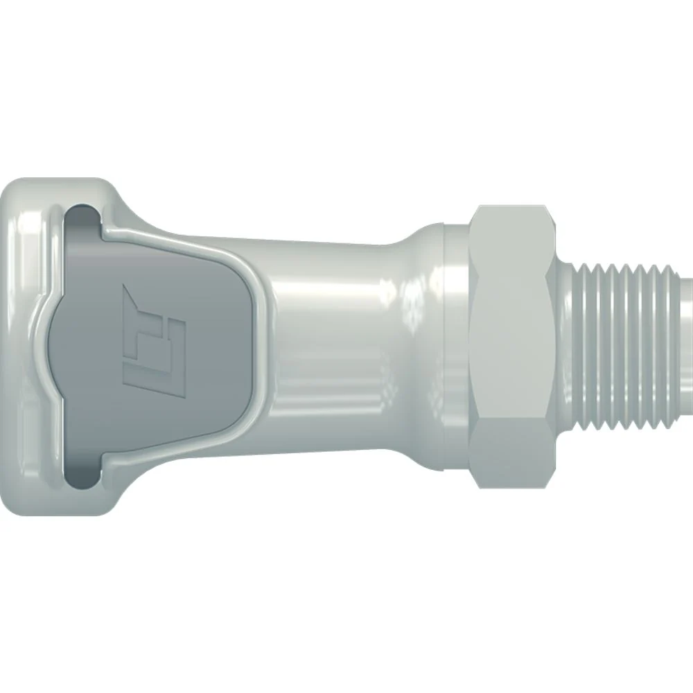 LinkTech 60PP Series Male Threaded Female, Valved, 3/8" MNPT, Polypropylene, EPDM — Bag of 100