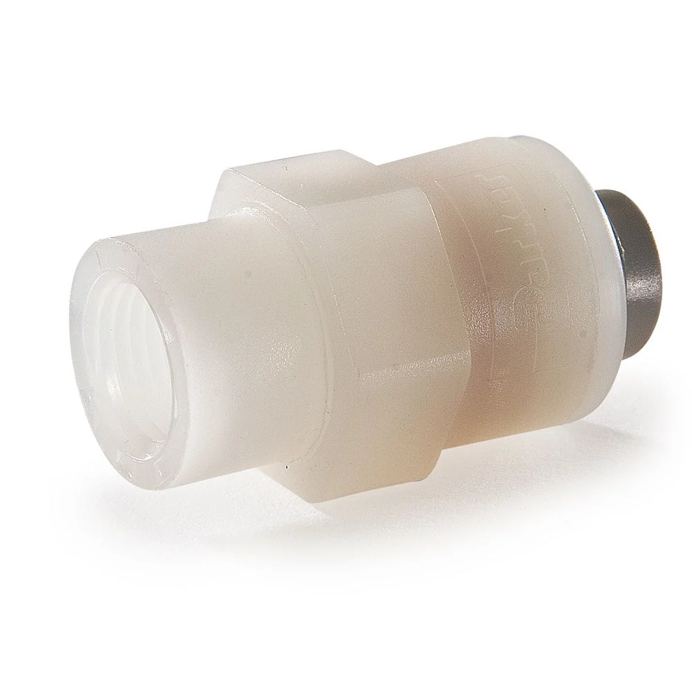 Kynar PVDF Female Connector - 1/4 x 1/4 NPTF — 10-Pack