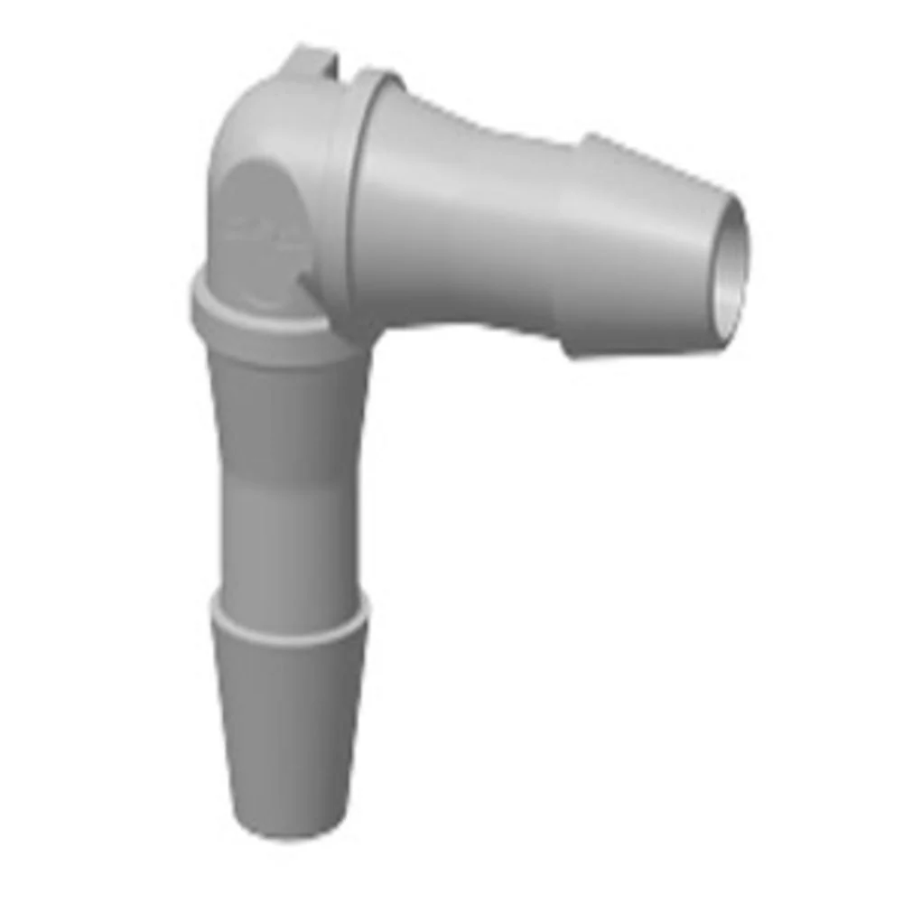 HE8 Elbow Fitting Natural Polypropylene 1/4 HB X 1/4 HB — Bag of 100